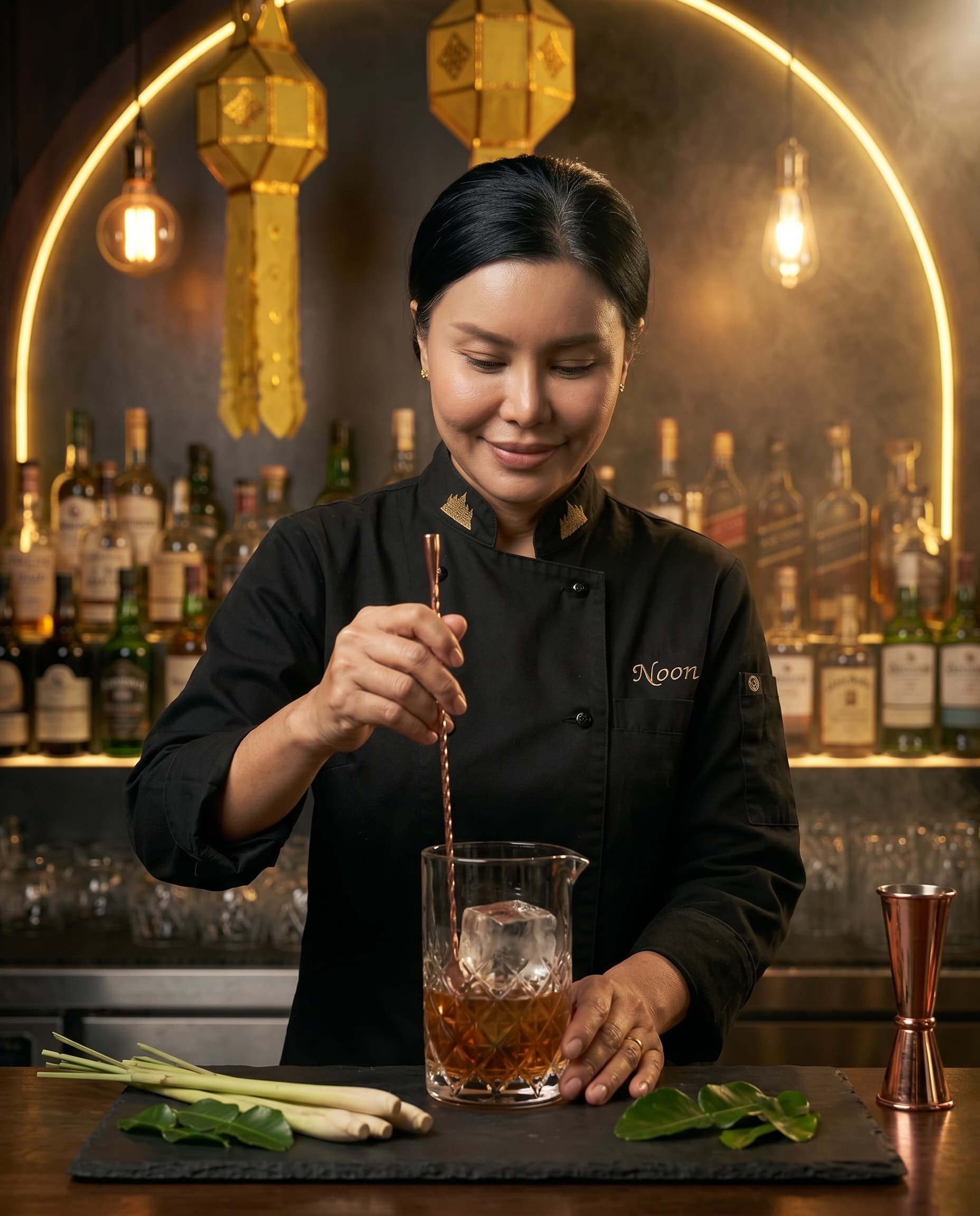 Lemongrass craft cocktail — Kruathai Atlanta