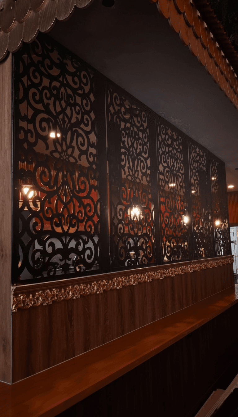 Laser-cut Thai panels — Kruathai Atlanta