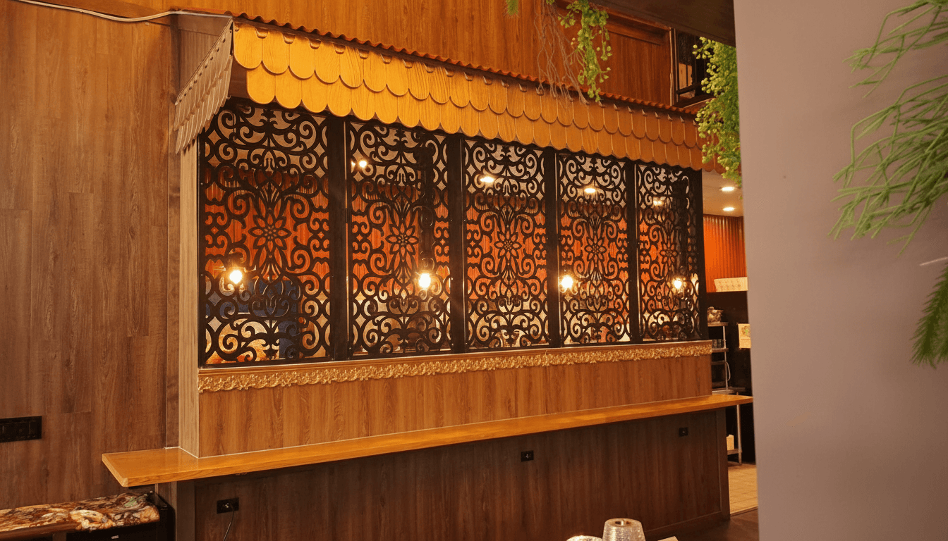 Bar window with Thai screen — Kruathai Atlanta